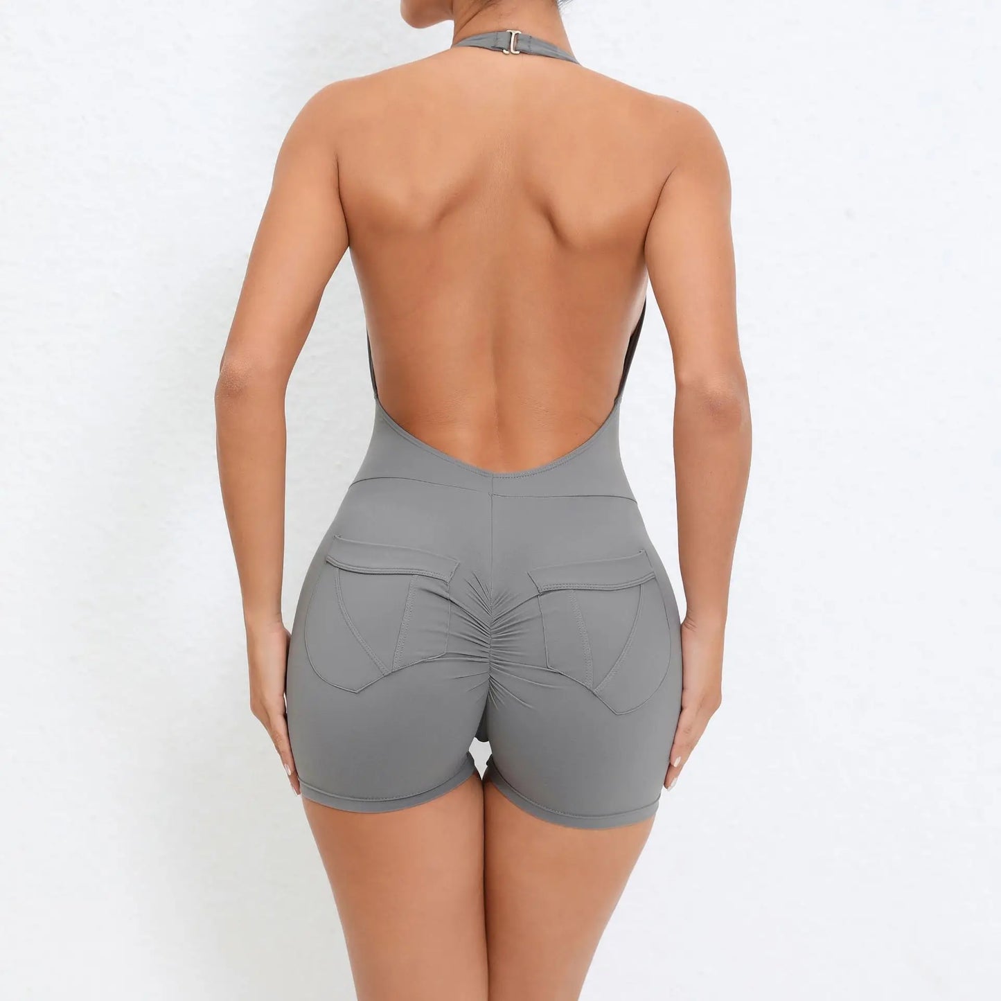 MOBODY Scrunch Halter Onesie